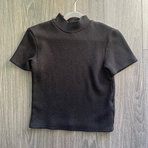 ZARA Black Sweater Tee - Medium